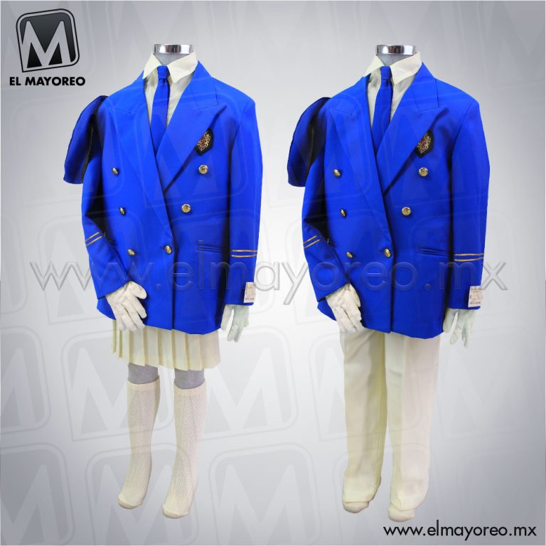 Saco Azul Rey combinación Hueso y Azul Rey - El Mayoreo